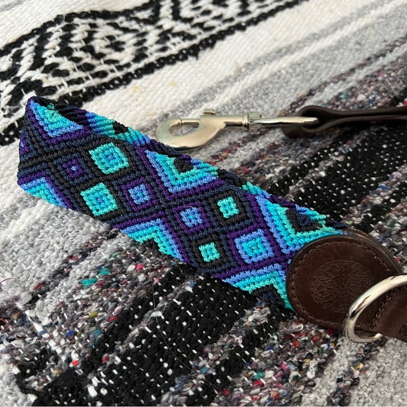 NWOT Eclectic Array Woven Cabo Mexican Leather Dog Leash - Picture 4 of 9